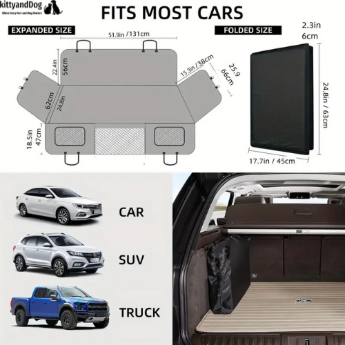 KittyandDog™ Hard Bottom Dog Car Seat Cover