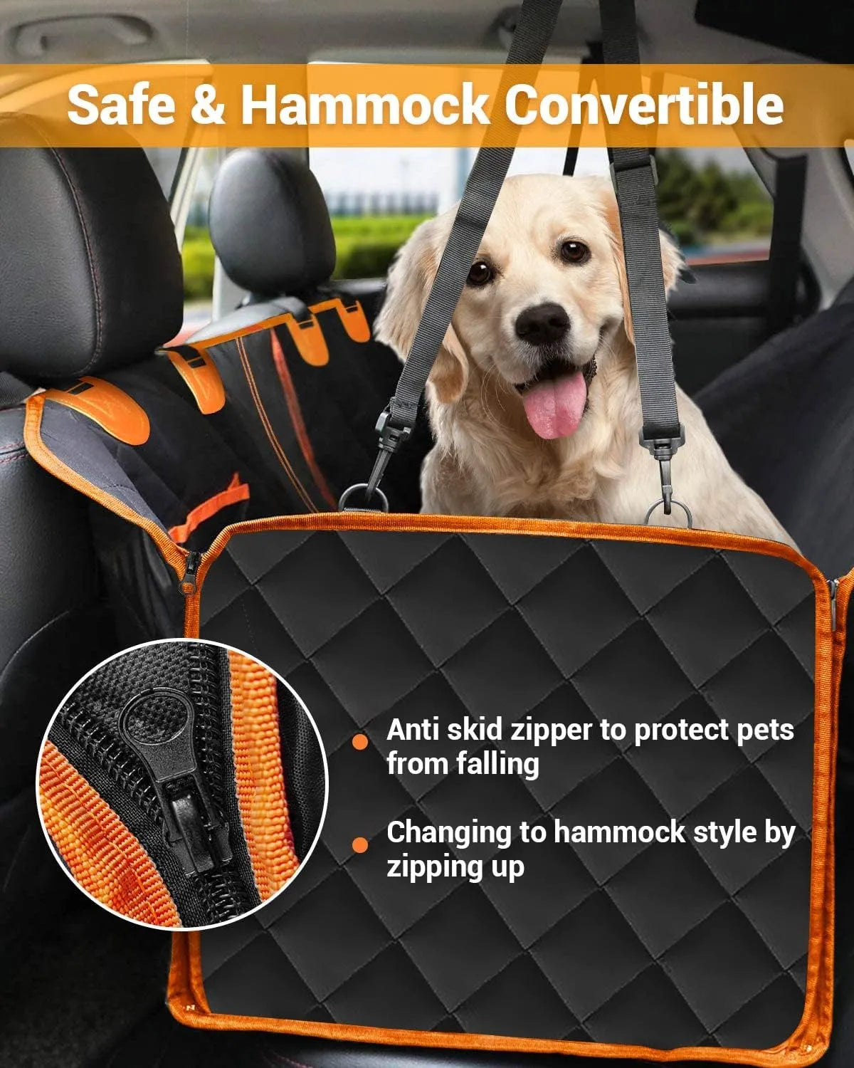 KittyandDog™ Hard Bottom Dog Car Seat Cover